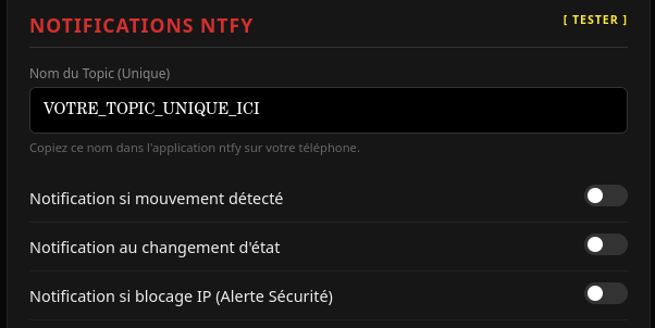 NTFY Notification