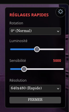 Configure camera.